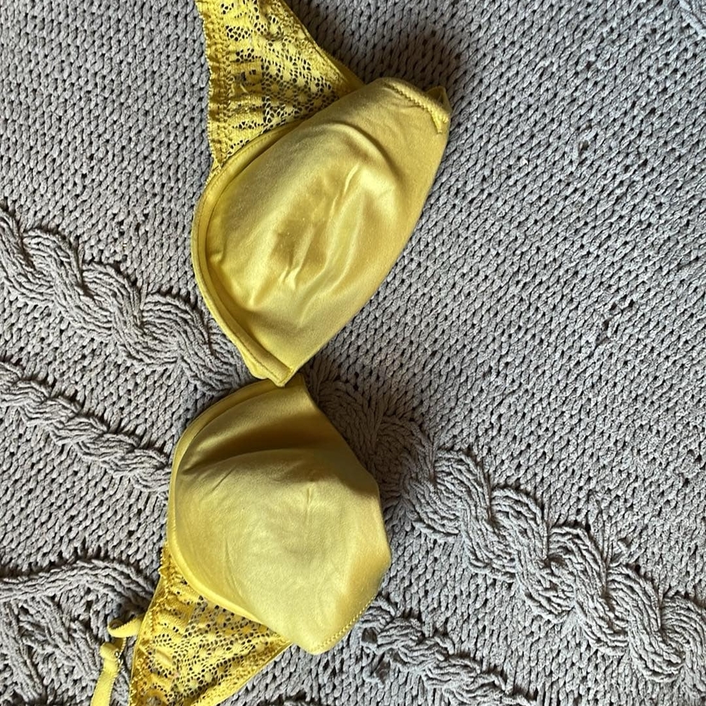 Yellow Lace Bra